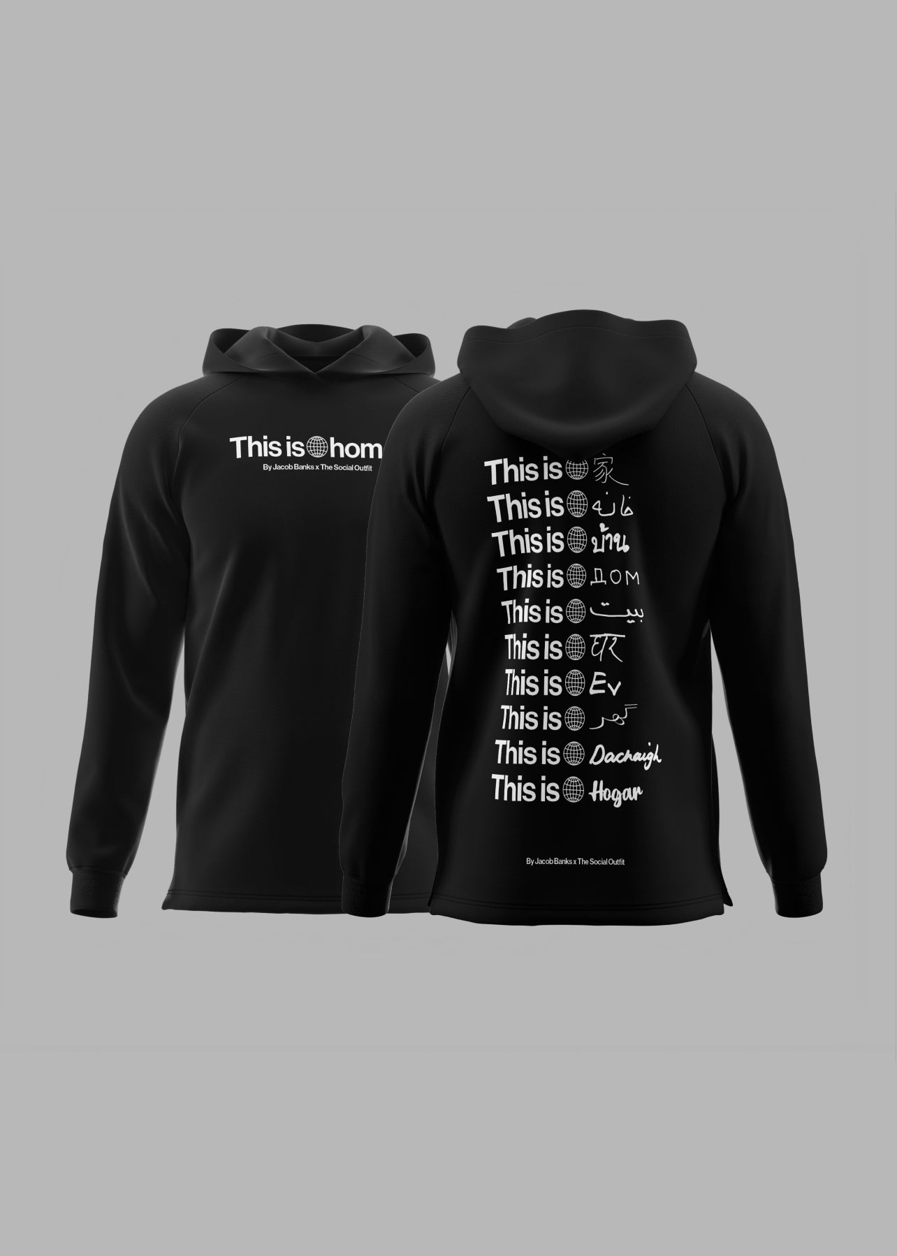 “This Is Home” — Hoodie [Black] (Social Outfit x Jacob Banks with American Apparel®)